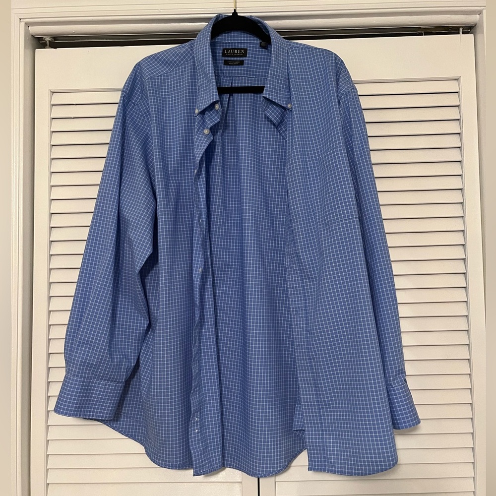 Lauren Ralph Lauren Blue Checkered Men's Button Down Shirt